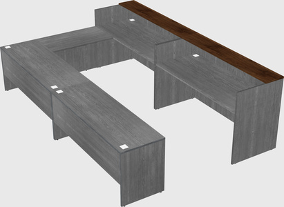 Shared one sided u-shaped reception desk