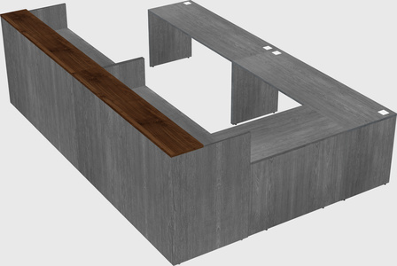 Shared one sided u-shaped reception desk