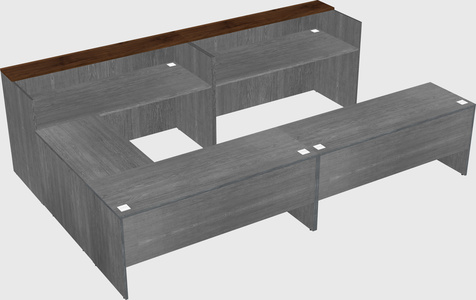 Shared one sided u-shaped reception desk