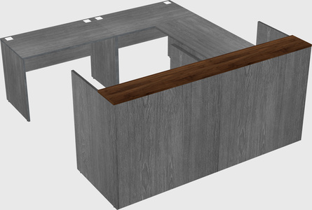 Shared one sided u-shaped reception desk