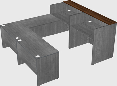 Shared one sided u-shaped reception desk
