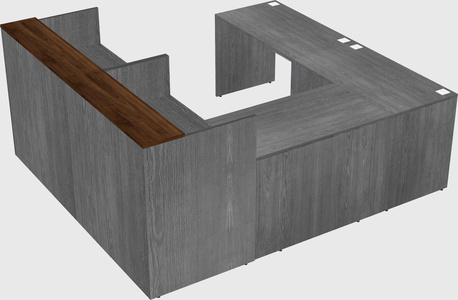 Shared one sided u-shaped reception desk