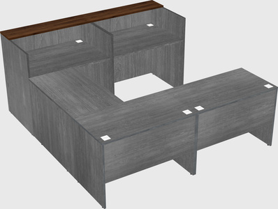 Shared one sided u-shaped reception desk