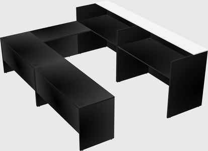 Shared one sided u-shaped reception desk