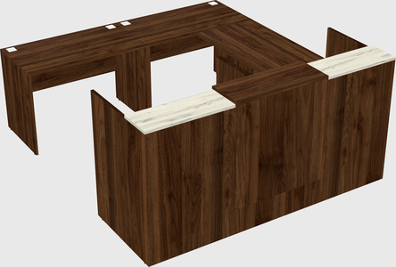 Shared one sided u-shaped reception desk