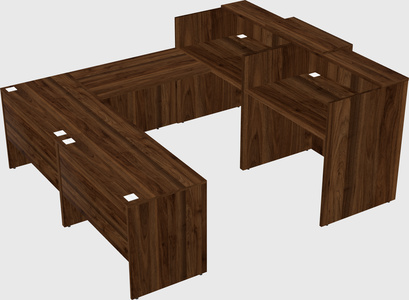 Shared one sided u-shaped reception desk