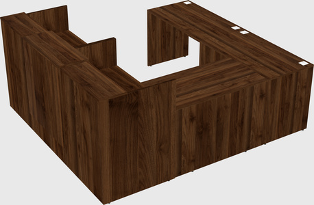 Shared one sided u-shaped reception desk