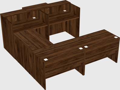 Shared one sided u-shaped reception desk