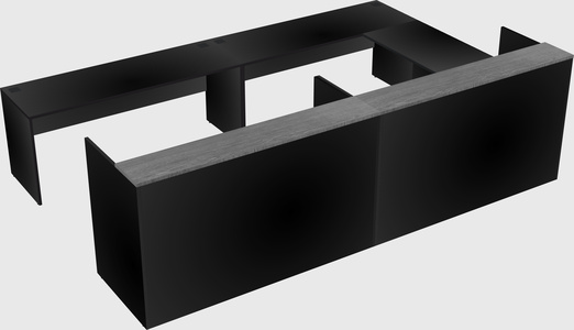 Shared one sided u-shaped reception desk