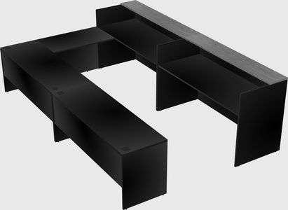 Shared one sided u-shaped reception desk