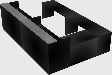 Shared one sided u-shaped reception desk