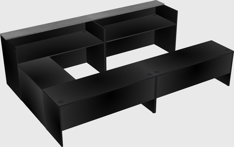 Shared one sided u-shaped reception desk