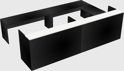 Shared one sided u-shaped reception desk