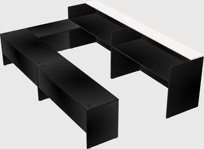Shared one sided u-shaped reception desk