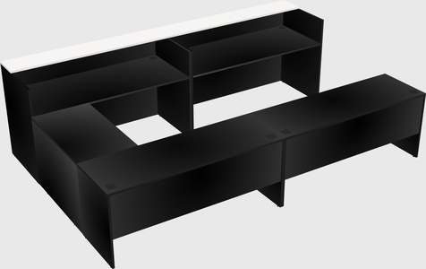 Shared one sided u-shaped reception desk