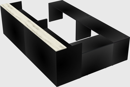 Shared one sided u-shaped reception desk