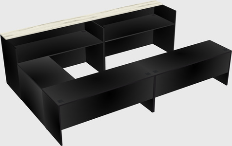 Shared one sided u-shaped reception desk