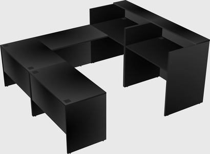 Shared one sided u-shaped reception desk
