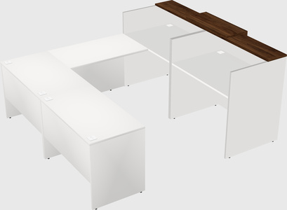 Shared one sided u-shaped reception desk