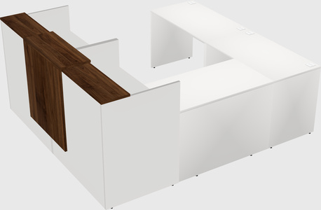 Shared one sided u-shaped reception desk