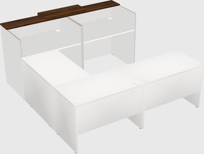 Shared one sided u-shaped reception desk