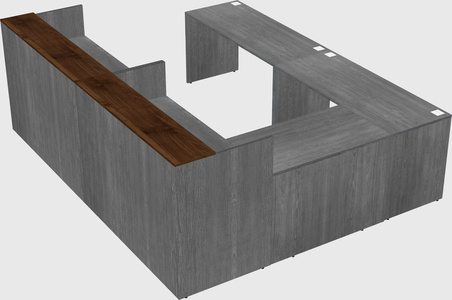 Shared one sided u-shaped reception desk