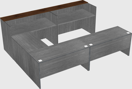 Shared one sided u-shaped reception desk