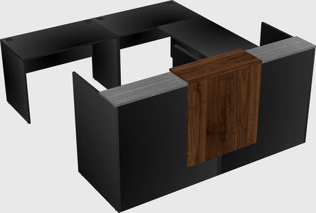 Shared one sided u-shaped reception desk