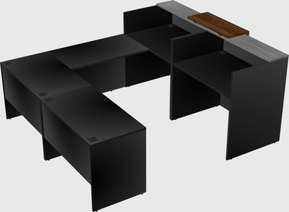Shared one sided u-shaped reception desk