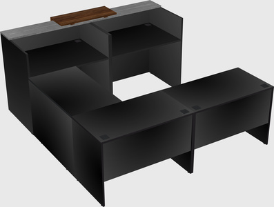 Shared one sided u-shaped reception desk