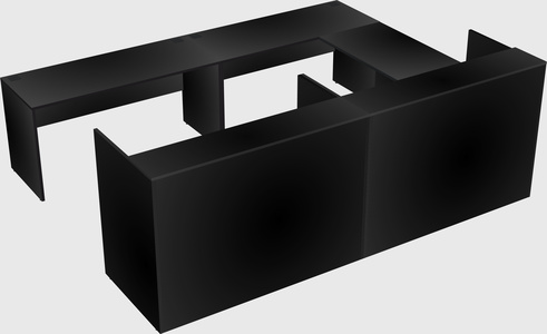 Shared one sided u-shaped reception desk