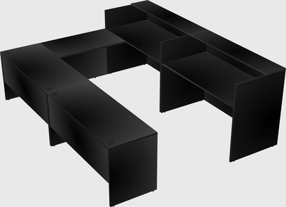 Shared one sided u-shaped reception desk