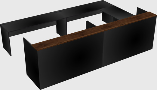 Shared one sided u-shaped reception desk