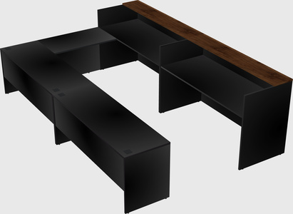 Shared one sided u-shaped reception desk