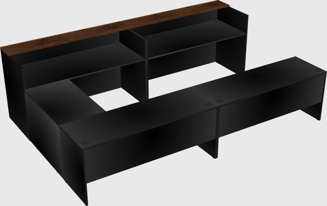 Shared one sided u-shaped reception desk