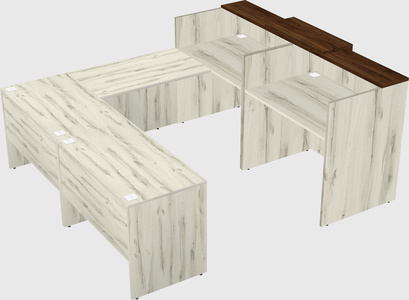 Shared one sided u-shaped reception desk