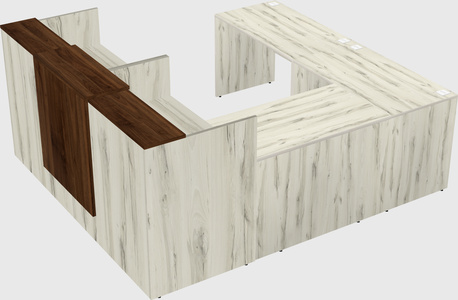 Shared one sided u-shaped reception desk