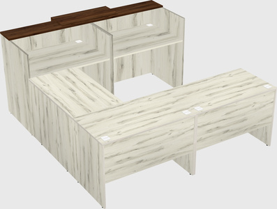 Shared one sided u-shaped reception desk
