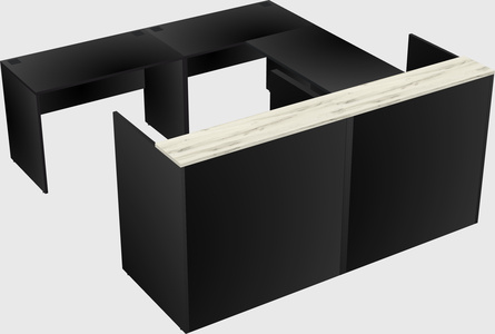 Shared one sided u-shaped reception desk