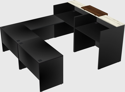 Shared one sided u-shaped reception desk