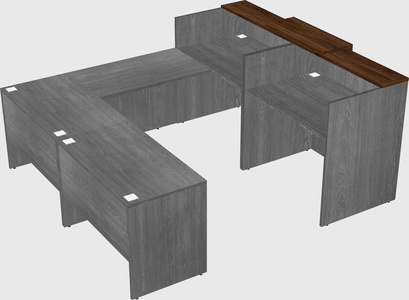 Shared one sided u-shaped reception desk