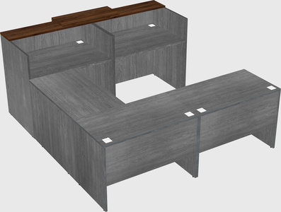 Shared one sided u-shaped reception desk