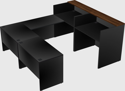 Shared one sided u-shaped reception desk