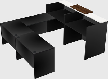 Shared one sided u-shaped reception desk