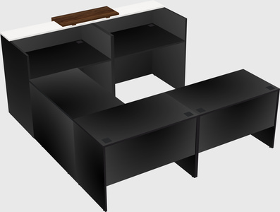 Shared one sided u-shaped reception desk