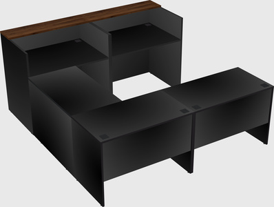 Shared one sided u-shaped reception desk