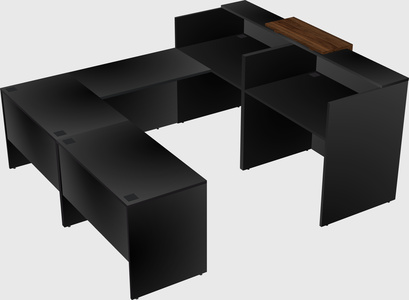 Shared one sided u-shaped reception desk