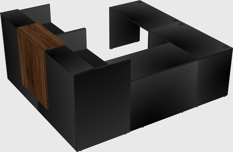 Shared one sided u-shaped reception desk