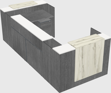 Reception desk u-shape