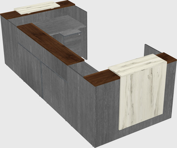 Reception desk u-shape